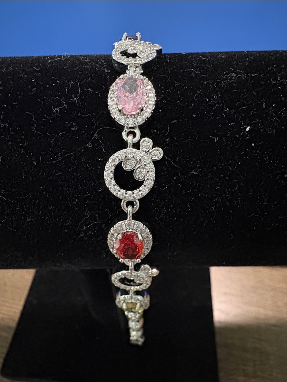 Multicolor Bracelet in White Gold